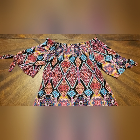 Extremely Me! Colorful Girls Dress Size 14/16 Runs Small (10/12 Fit) Tribal - Picture 3 of 10